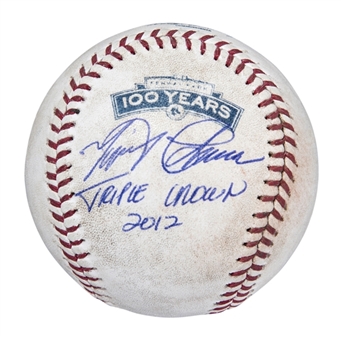 2012 Miguel Cabrera Game Used, Signed & "Triple Crown 2012" Inscribed OML Selig Baseball (MLB Authenticated & Beckett)